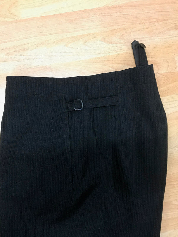 „Nadelstreifen Stoff Vintage Hose Herren Schurwolle Detailaufnahme“