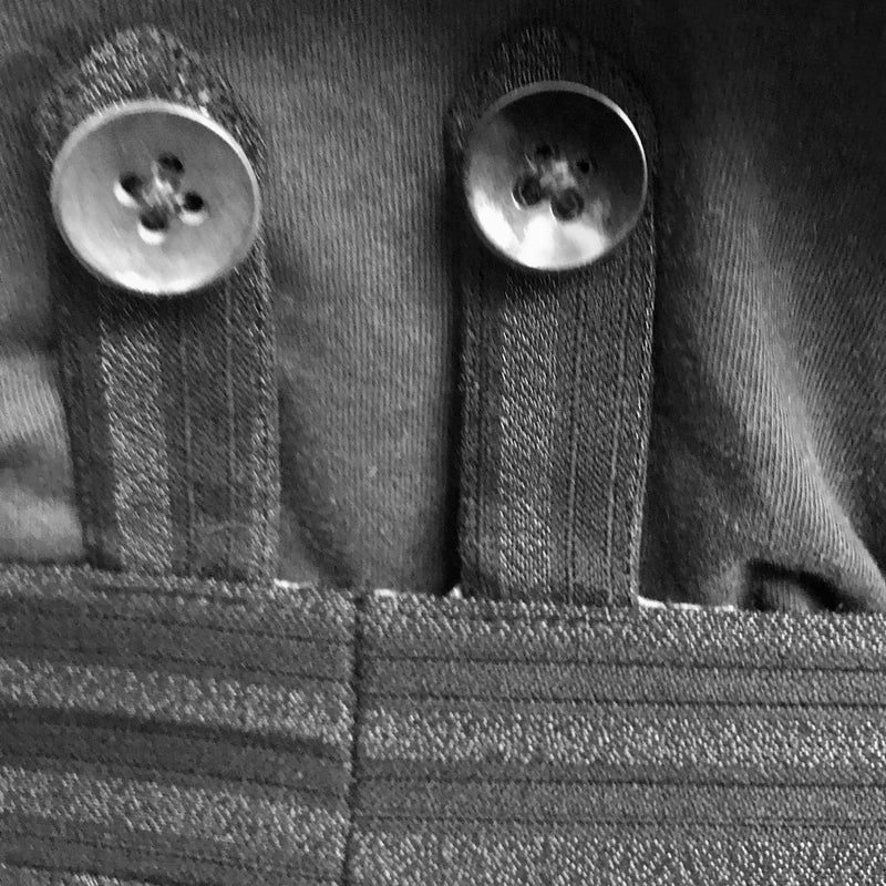 Vintage Stresemannhose Schwarz Gestreift – Größe 52, Bundweite 96 cm (Sale)