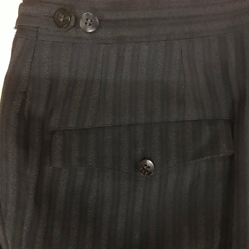 Vintage Stresemannhose Schwarz Gestreift – Größe 52, Bundweite 96 cm (Sale)