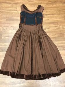 Vintage 50er Jahre Kleid Tellerweit ca.Gr.38