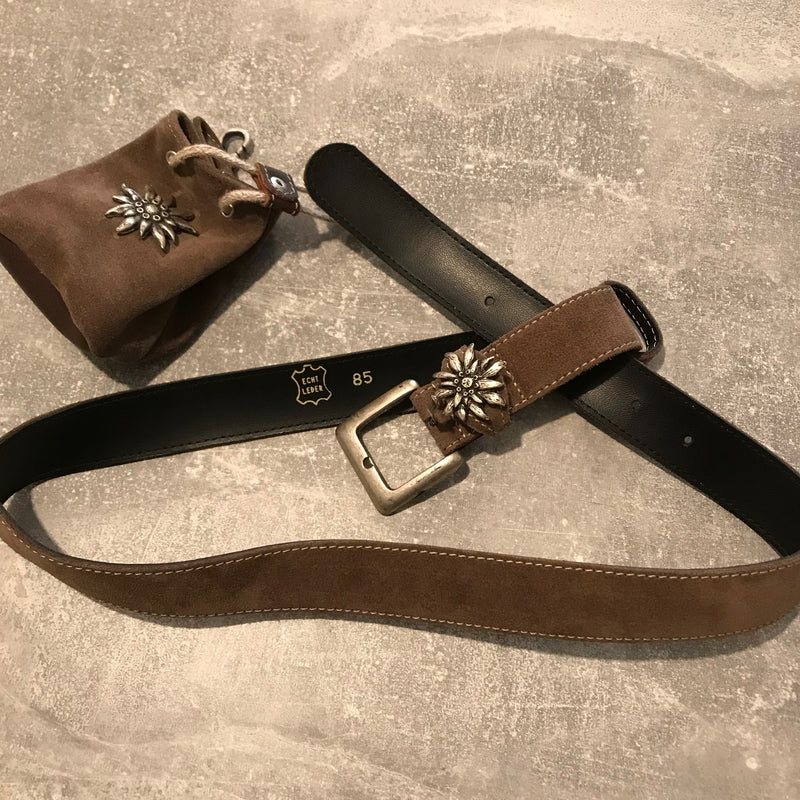 Trachtengürtel mit kleiner Ledertasche