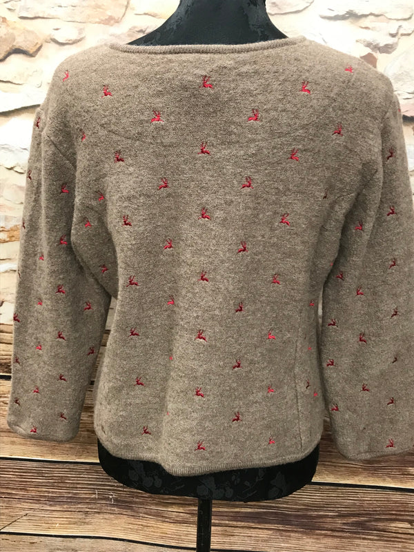 Trachten Strickjacke Damen Größe 40 – Hammerschmid, braun