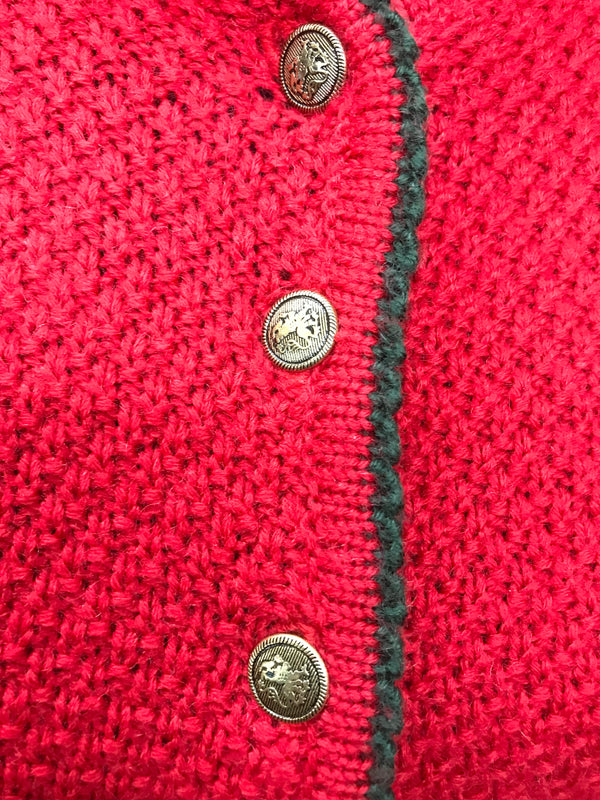 Trachten Strickjacke Damen Größe 40 – C&A, rot – Glad Rags