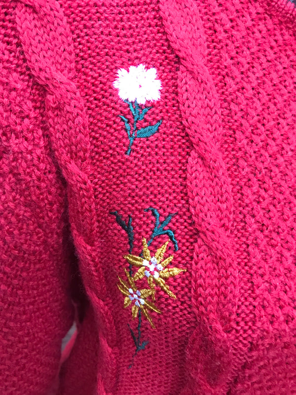 Trachten Strickjacke Damen Größe 40 – C&A, rot