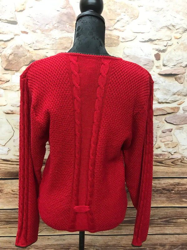 Trachten Strickjacke Damen Größe 40 – C&A, rot