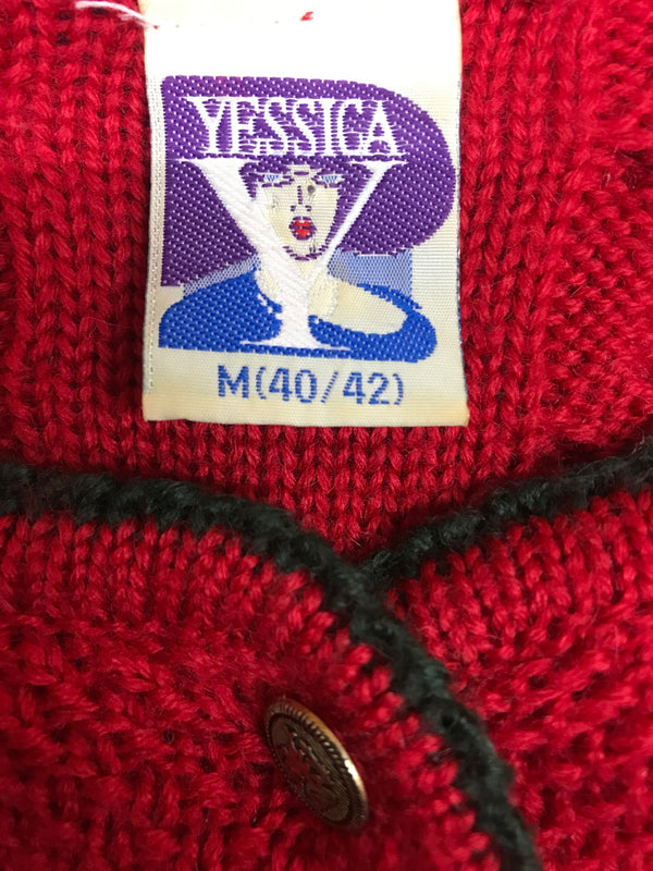 Trachten Strickjacke Damen Größe 40 – C&A, rot