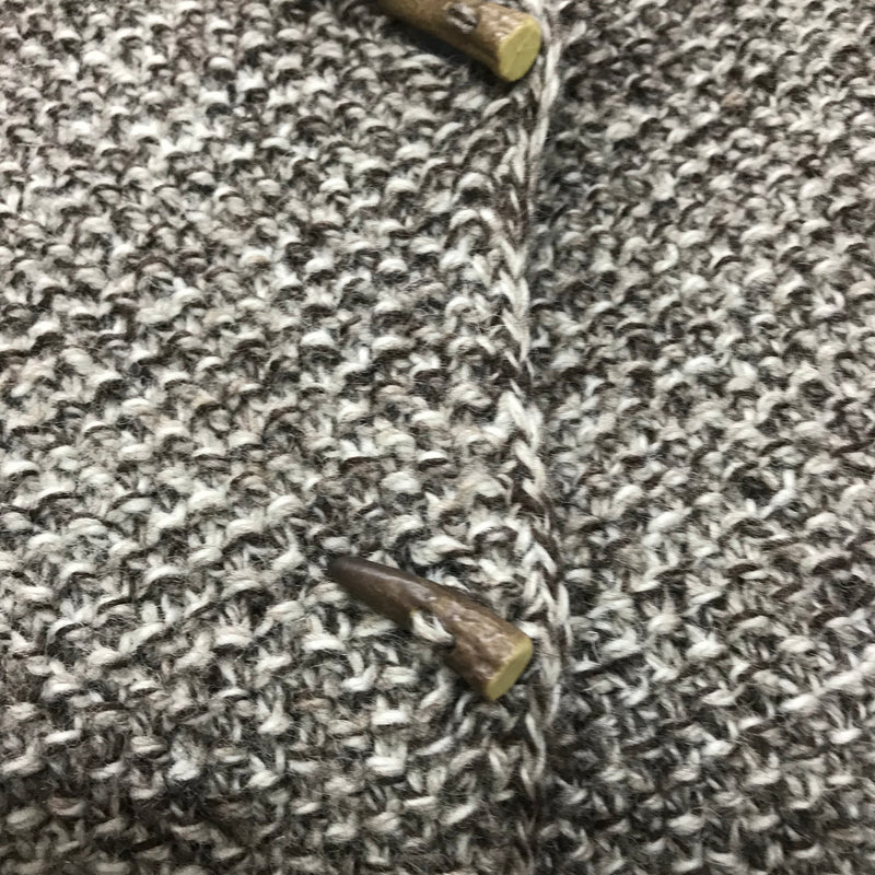 Trachten Strickjacke Damen Größe 46 – braun/beige, mit Zierträgern