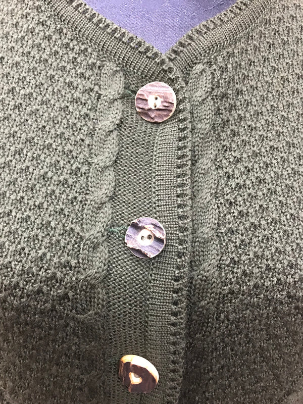 Trachten Strickjacke Damen Größe 44 – Lepegro, dunkelgrün