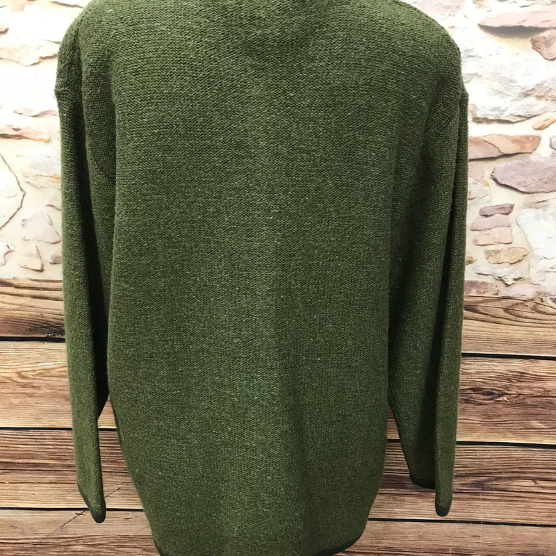 Trachten Strickjacke Damen Größe 44 – grün, mit Motivstickerei