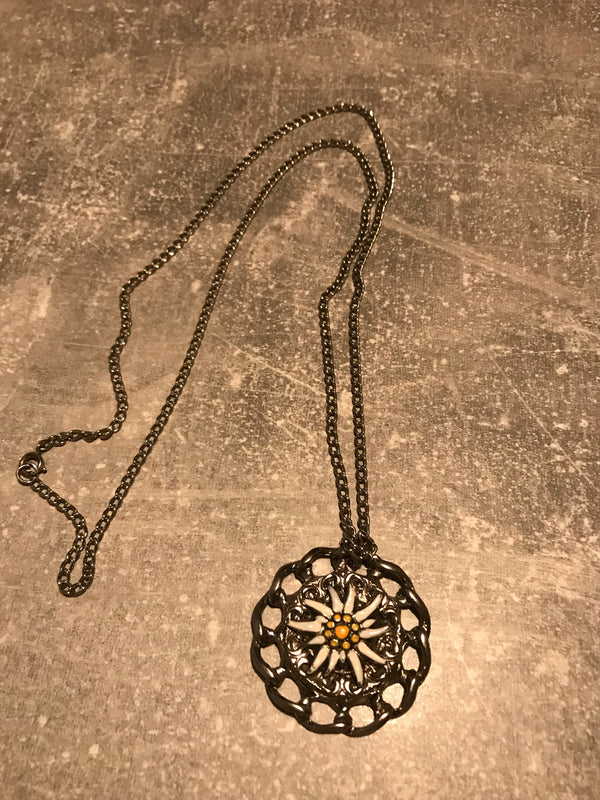 Trachtenschmuck Damen Trachtenkette mit Edelweiß-Motiv