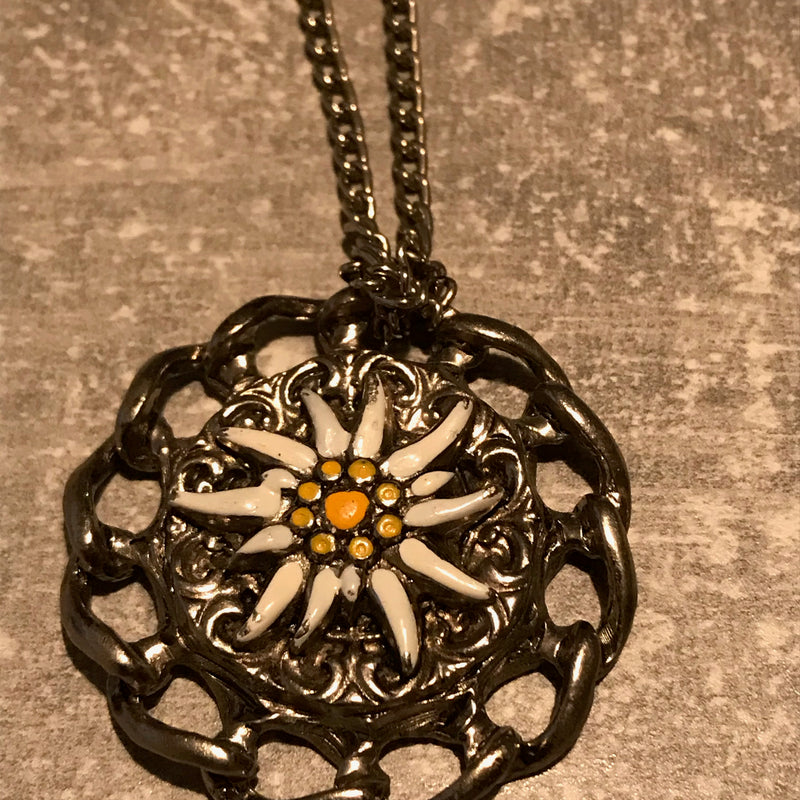 Trachtenschmuck Damen Trachtenkette mit Edelweiß-Motiv
