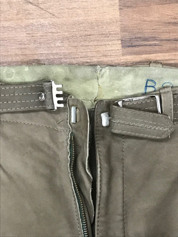 Beige Kniebundlederhose – Herren | Größe 48 | Bundweite 44 cm | Vintage aus Deutschland