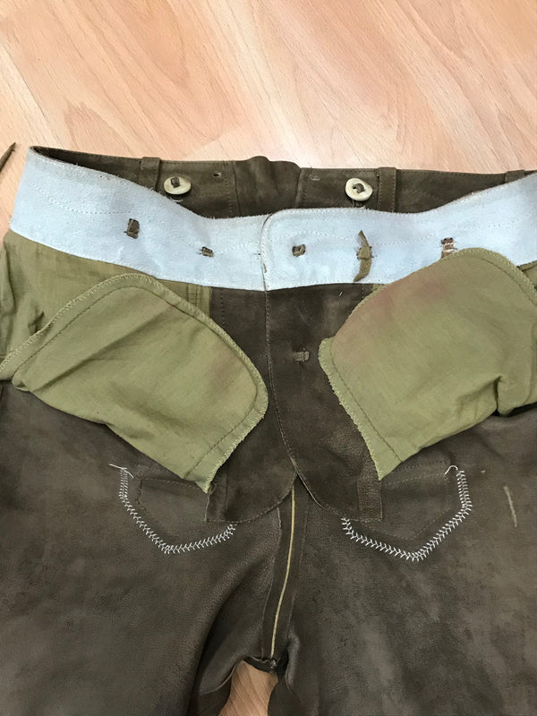 Kniebund Trachten Lederhose, Vintage Gr.50