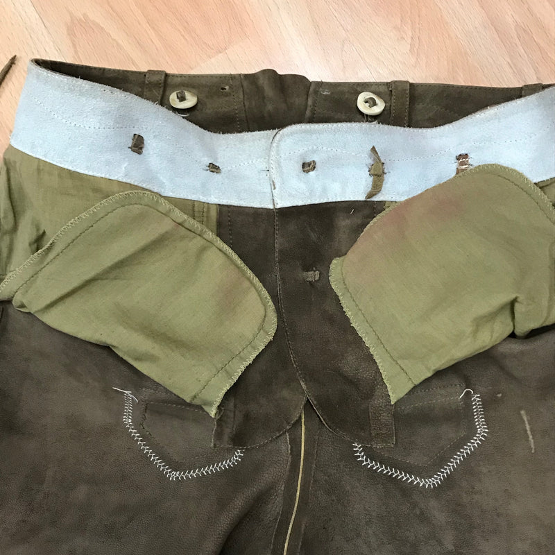 Kniebund Trachten Lederhose, Vintage Gr.50