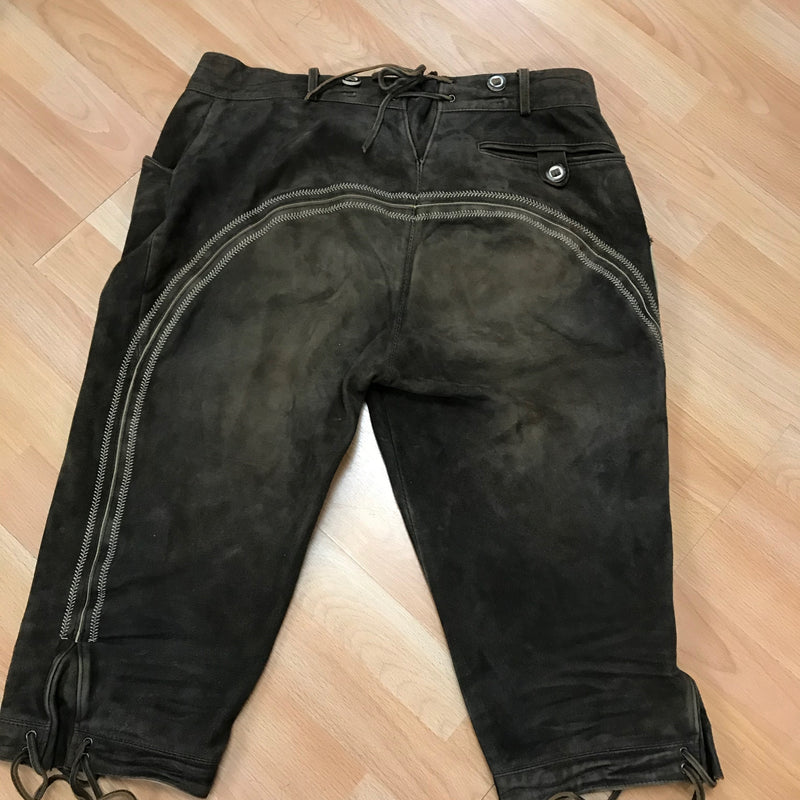 Kniebundlederhose von Lekra – Dunkelbraun | Bundweite 48 cm | Made in Germany