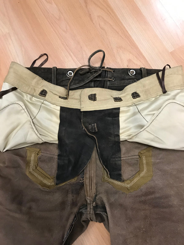 Kniebundlederhose von Lekra – Dunkelbraun | Bundweite 48 cm | Made in Germany