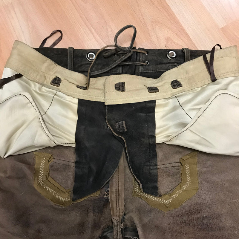 Kniebundlederhose von Lekra – Dunkelbraun | Bundweite 48 cm | Made in Germany
