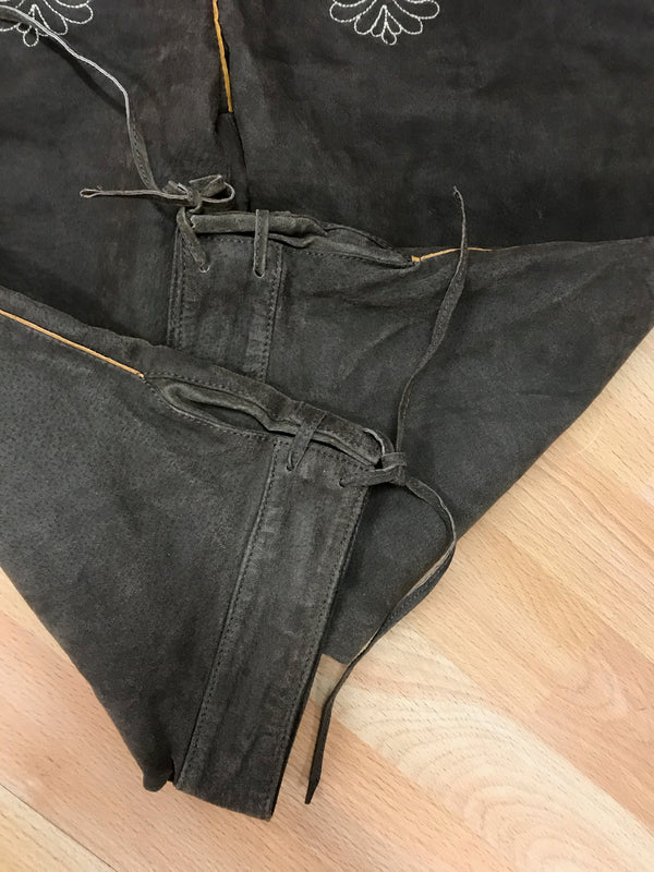 Kniebundlederhose von JCC – Herren | Dunkelbraun | Bundweite 43 cm | Vintage made in Germany