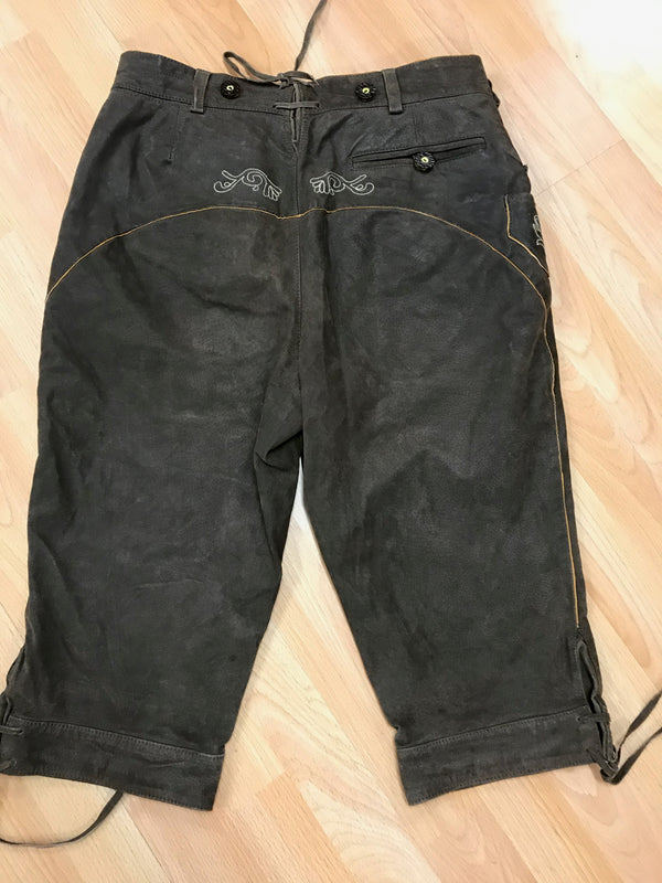Kniebundlederhose von JCC – Herren | Dunkelbraun | Bundweite 43 cm | Vintage made in Germany
