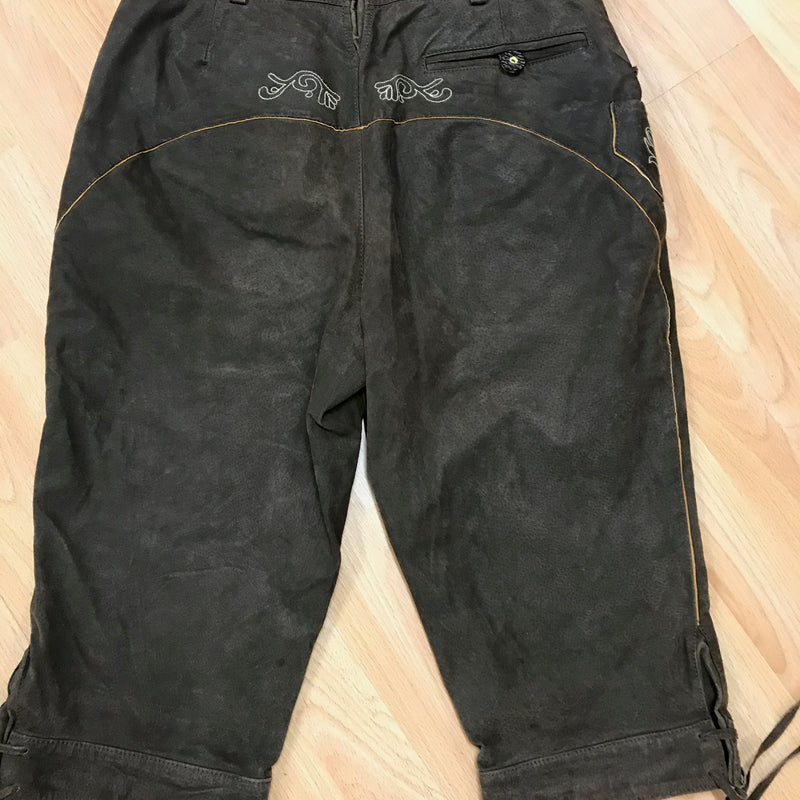 Kniebundlederhose von JCC – Herren | Dunkelbraun | Bundweite 43 cm | Vintage made in Germany