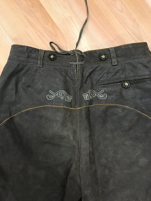 Kniebundlederhose von JCC – Herren | Dunkelbraun | Bundweite 43 cm | Vintage made in Germany