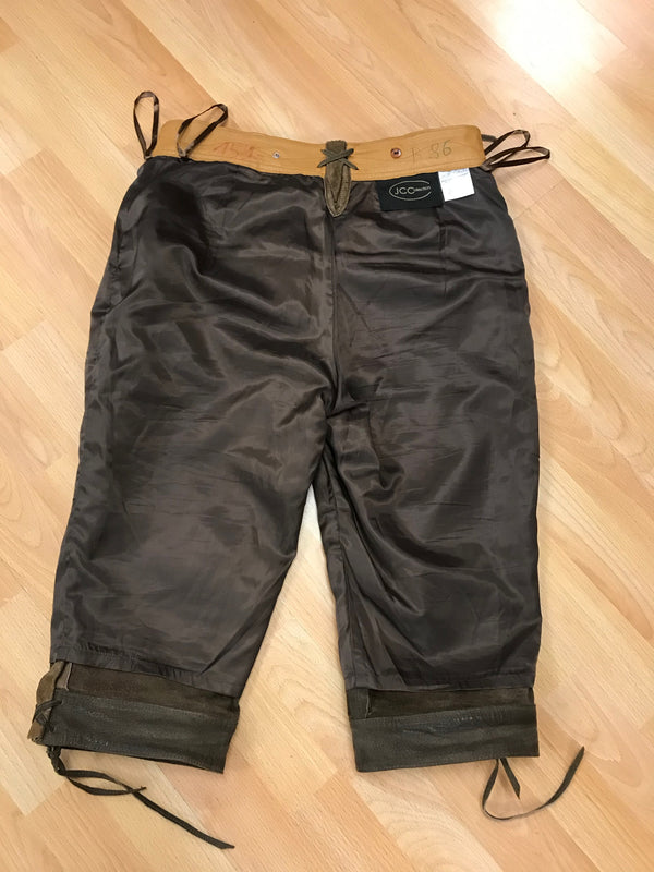 Kniebundlederhose von JCC – Herren | Dunkelbraun | Bundweite 43 cm | Vintage made in Germany