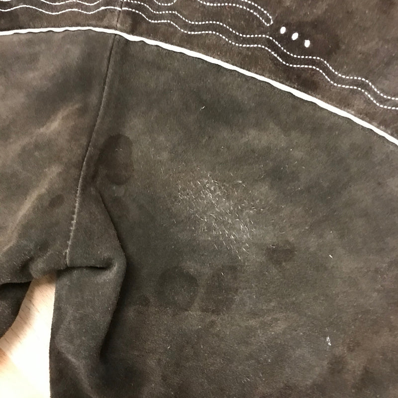 Kniebund Trachten Lederhose Kniebundlederhose von Edelnice – Herren | Dunkelbraun | Bestickt | Bundweite 56 cm | Vintageund 112 cm Gr.56