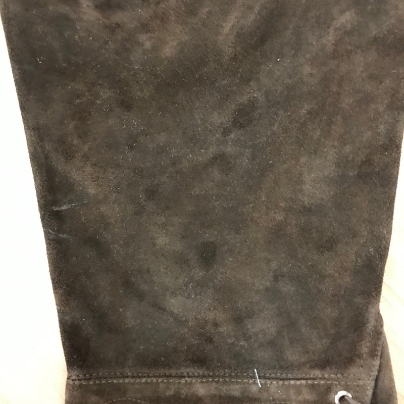 Kniebund Trachten Lederhose Kniebundlederhose von Edelnice – Herren | Dunkelbraun | Bestickt | Bundweite 56 cm | Vintageund 112 cm Gr.56