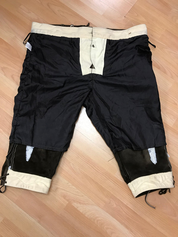 Kniebund Trachten Lederhose Kniebundlederhose von Edelnice – Herren | Dunkelbraun | Bestickt | Bundweite 56 cm | Vintageund 112 cm Gr.56