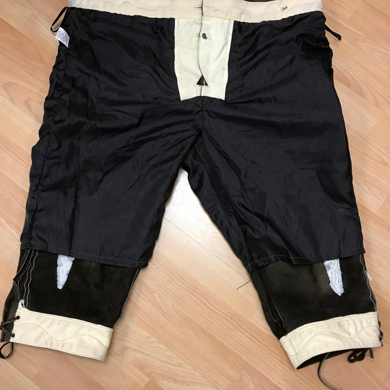 Kniebund Trachten Lederhose Kniebundlederhose von Edelnice – Herren | Dunkelbraun | Bestickt | Bundweite 56 cm | Vintageund 112 cm Gr.56