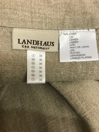 Vintage Damen Trachten-Wickelrock von Landhaus – Beige mit Creme, Größe 36