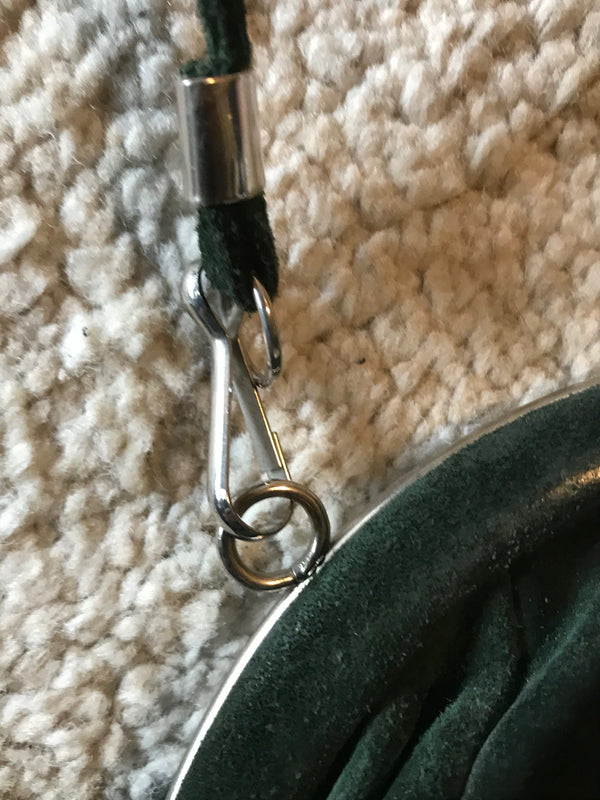 Vintage Trachtentasche dunkelgrün -Wildleder, Ansicht 6