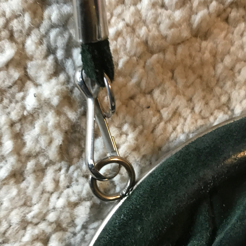 Vintage Trachtentasche dunkelgrün -Wildleder, Ansicht 6