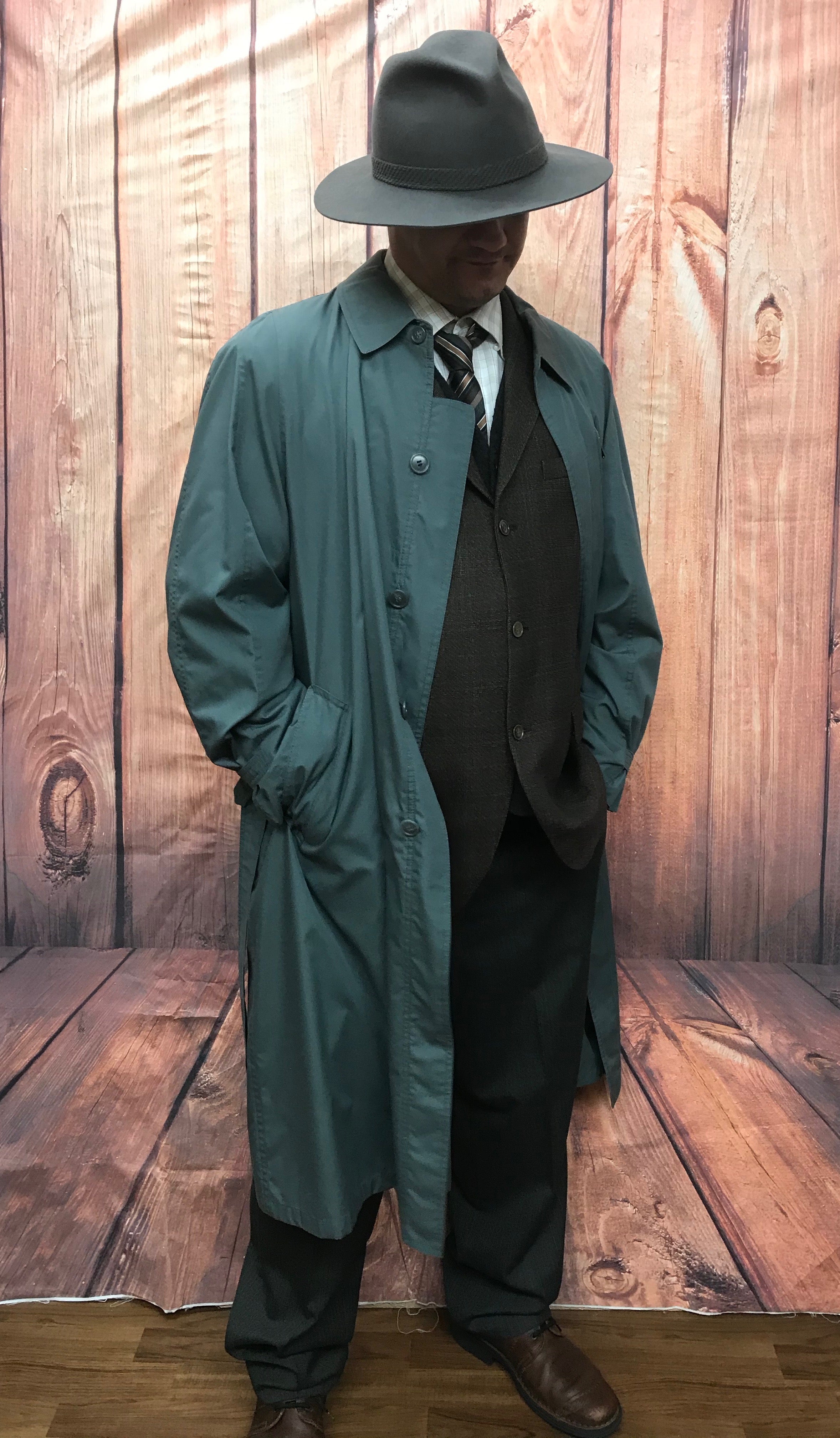 Trenchcoat für Herren Gr.52 (54) graublautrenchcoat mantel berlin babylon