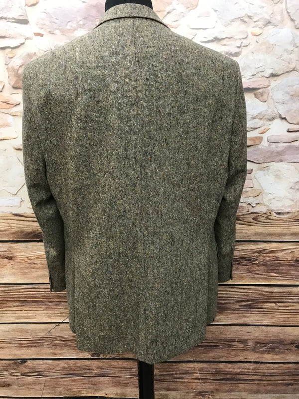 Herrenjacke Vintage Tweed Sakko Gr.50, braun meliert