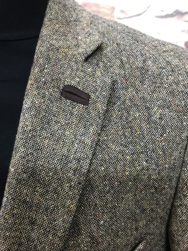 Herrenjacke Vintage Tweed Sakko Gr.50, braun meliert
