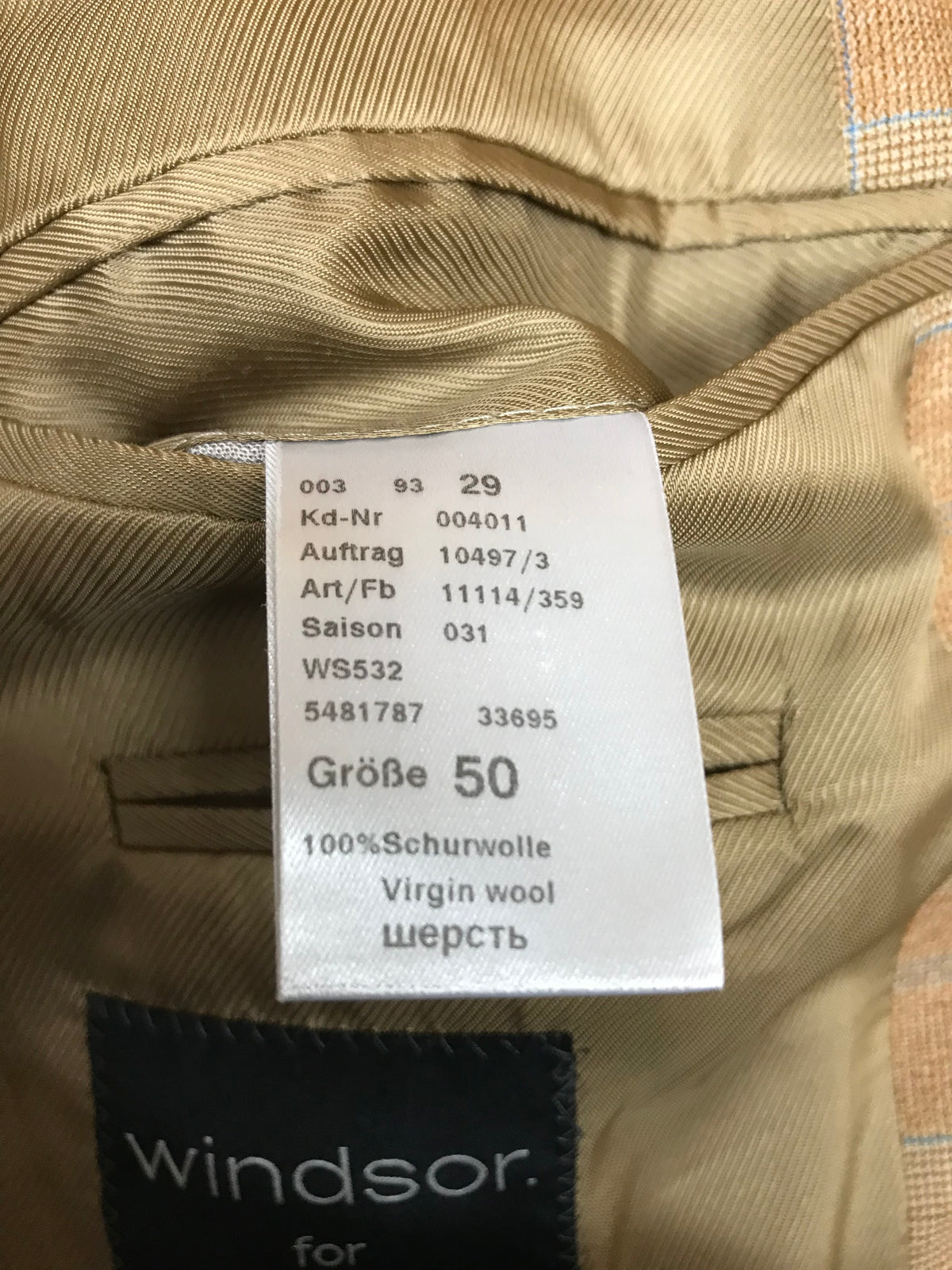 20er Jahre Jacke für Herren Vintage Gr.50 kariert