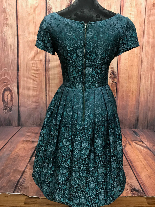 Rückansicht Vintage Kleid mit Metallreißverschluss