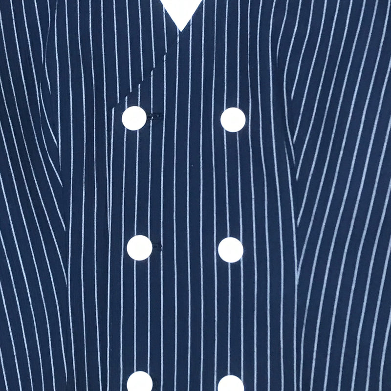 „Detail Nadelstreifen Blazer Damen mit weißen Knöpfen Vintage“