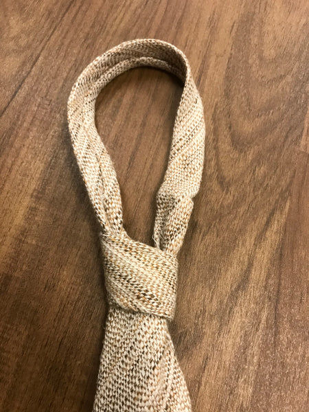 Vintage Krawatte beige-braun meliert, 1970er, NY Washable