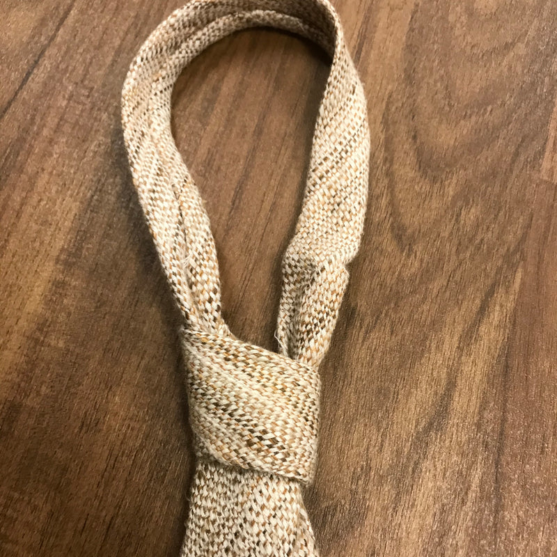 Vintage Krawatte beige-braun meliert, 1970er, NY Washable