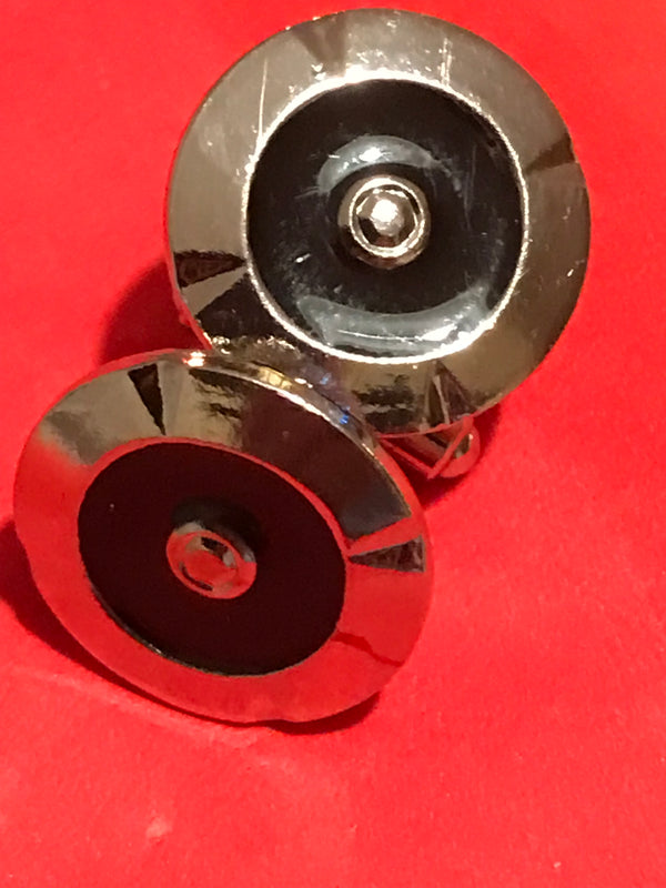 „Elegante Vintage Manschettenknöpfe Silber mit blauem Detail“