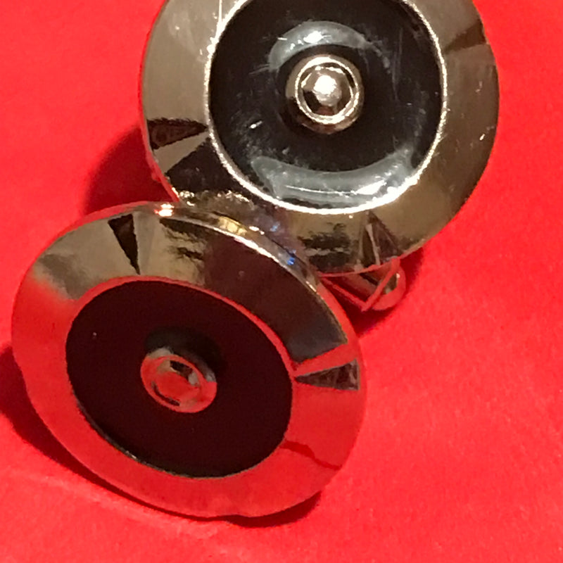 „Elegante Vintage Manschettenknöpfe Silber mit blauem Detail“