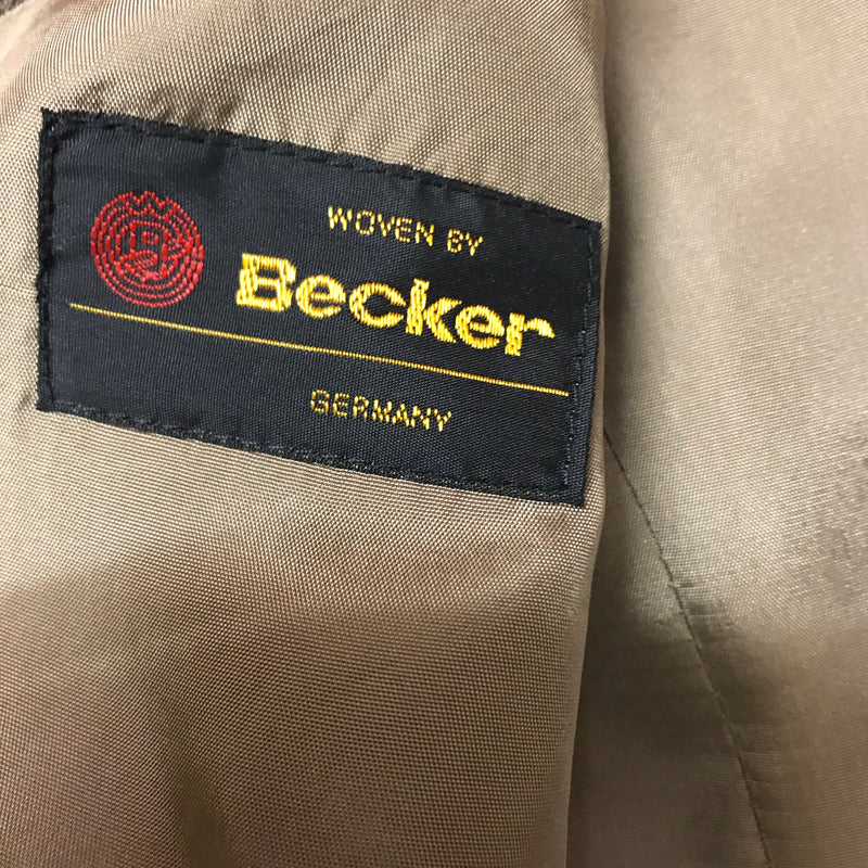 Innenetikett Becker Germany Stoff Sakko Vintage