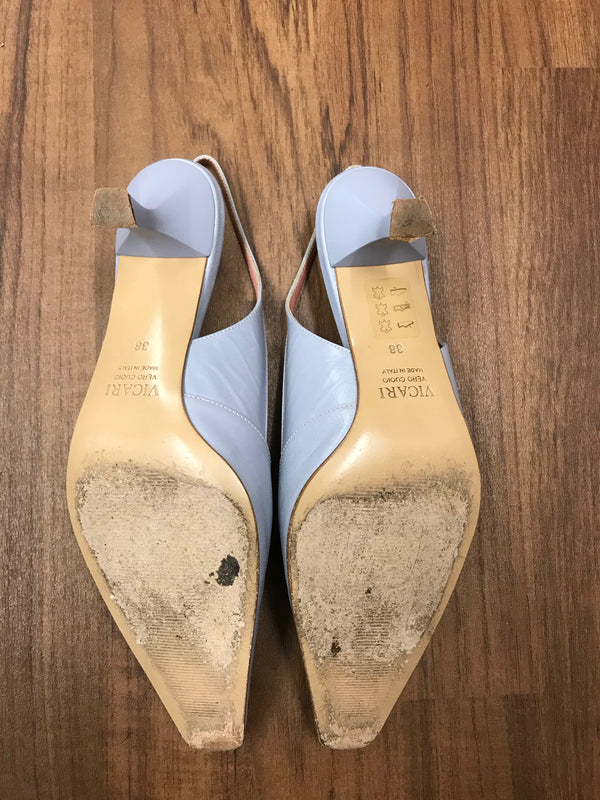 Sandro Vicari Slingpumps mit Ledersohle, Größe 38 Unterseite