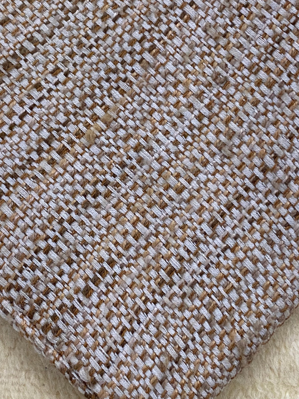 „Breite Vintage Herrenkrawatte mit strukturierter Weboptik in Beige Braun“