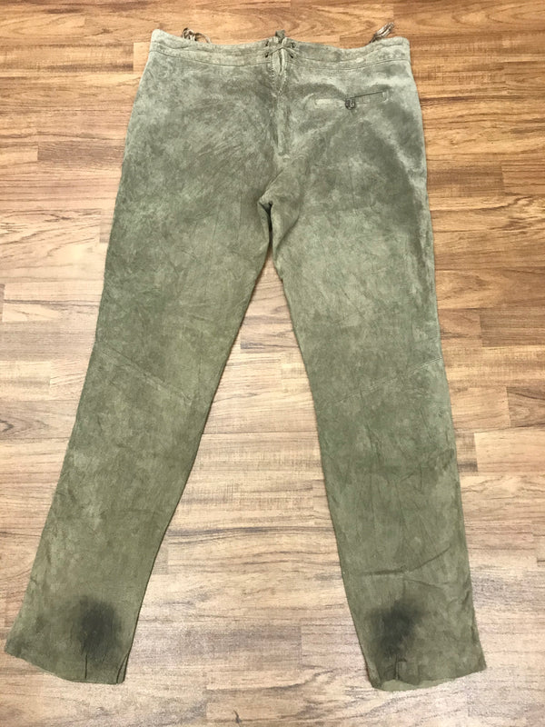 „Trachtenlederhose Herren Echtleder hellbraun Rückseite Vintage“