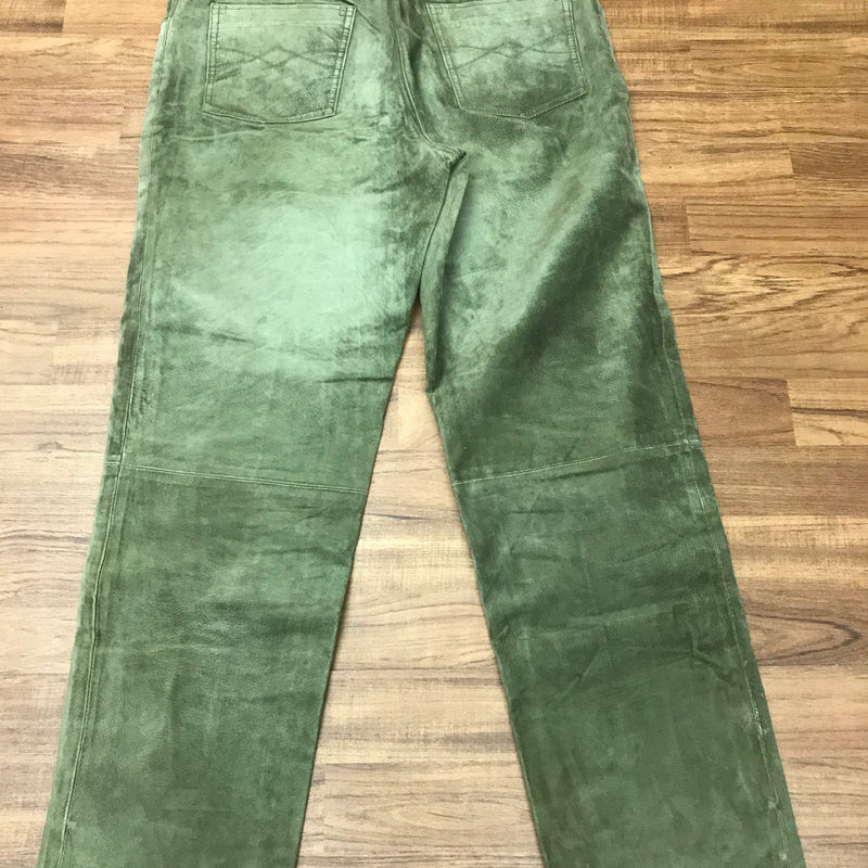 „Trachtenlederhose Herren grün Rückseite Vintage Lederhose Größe 54“