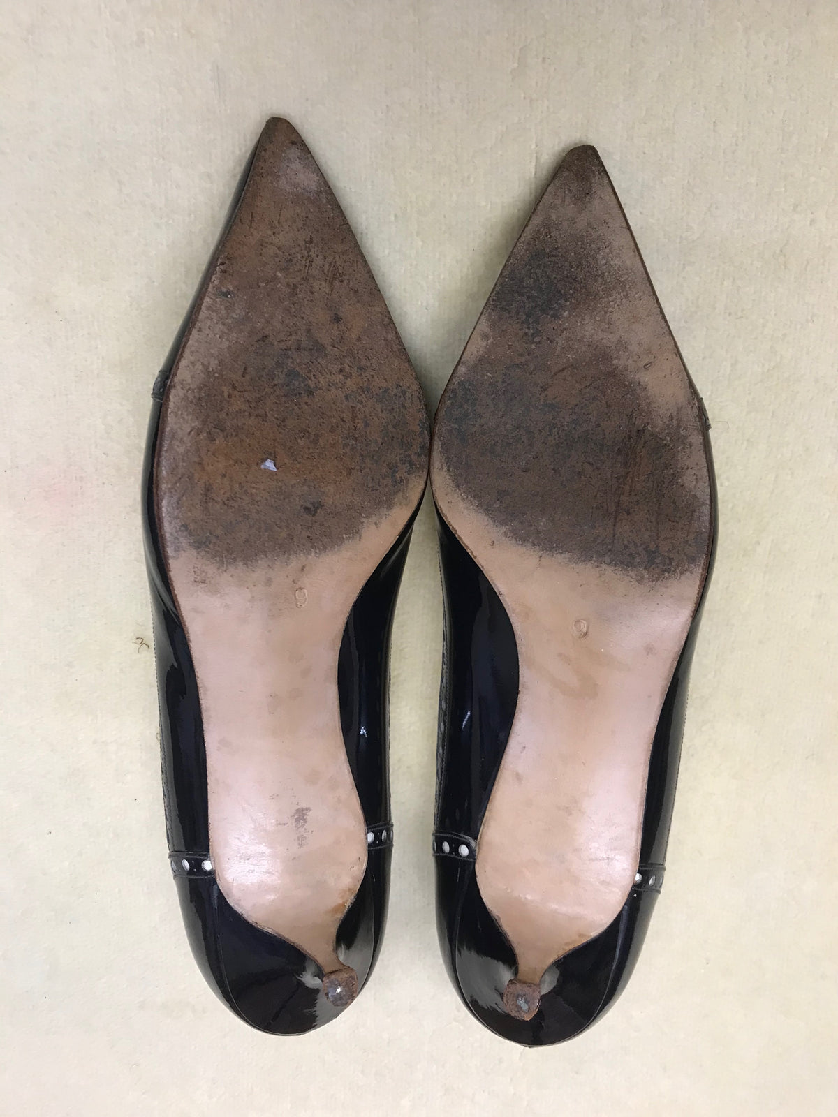 Escarpins des années 50 chaussures en cuir verni femme taille 39