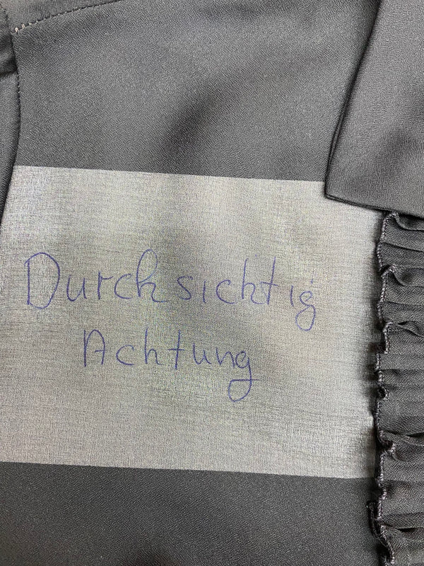 Vintage Bluse Gr.38, schwarz durchsichtig